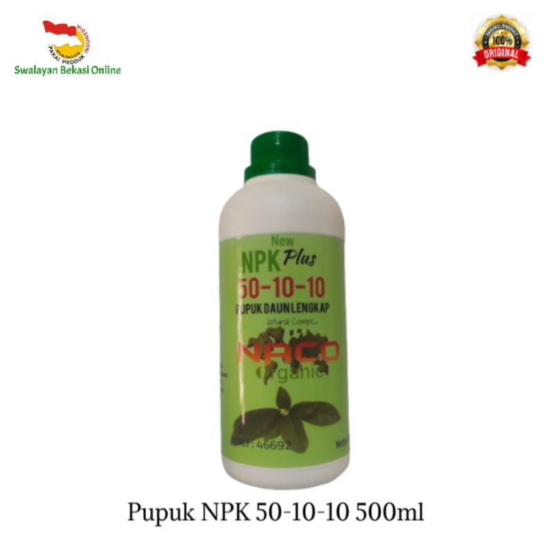 Pupuk NPK Cair 50-10-10 Pupuk Pertumbuhan Daun 500ml, NPK 50 10 10 Pupuk Cair NPK Plus Pupuk Lengkap
