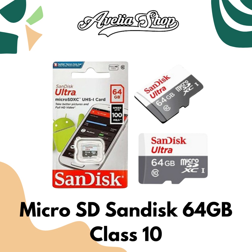 MICRO SD SANDISK 64GB CLASS 10 ULTRA