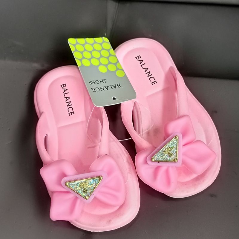 Sandal Balance anak perempuan terbaru Sandal import motif bunga piramida Sendal karet anak trendy