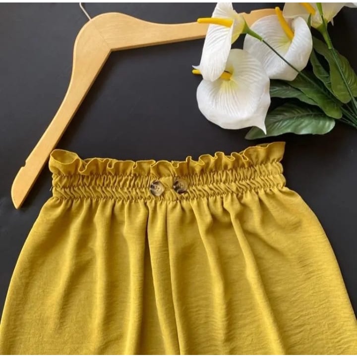 CELANA HW JUMBO CREPE CURLY VARIASI 2 KANCING MODEL STYLISH KEKINIAN
