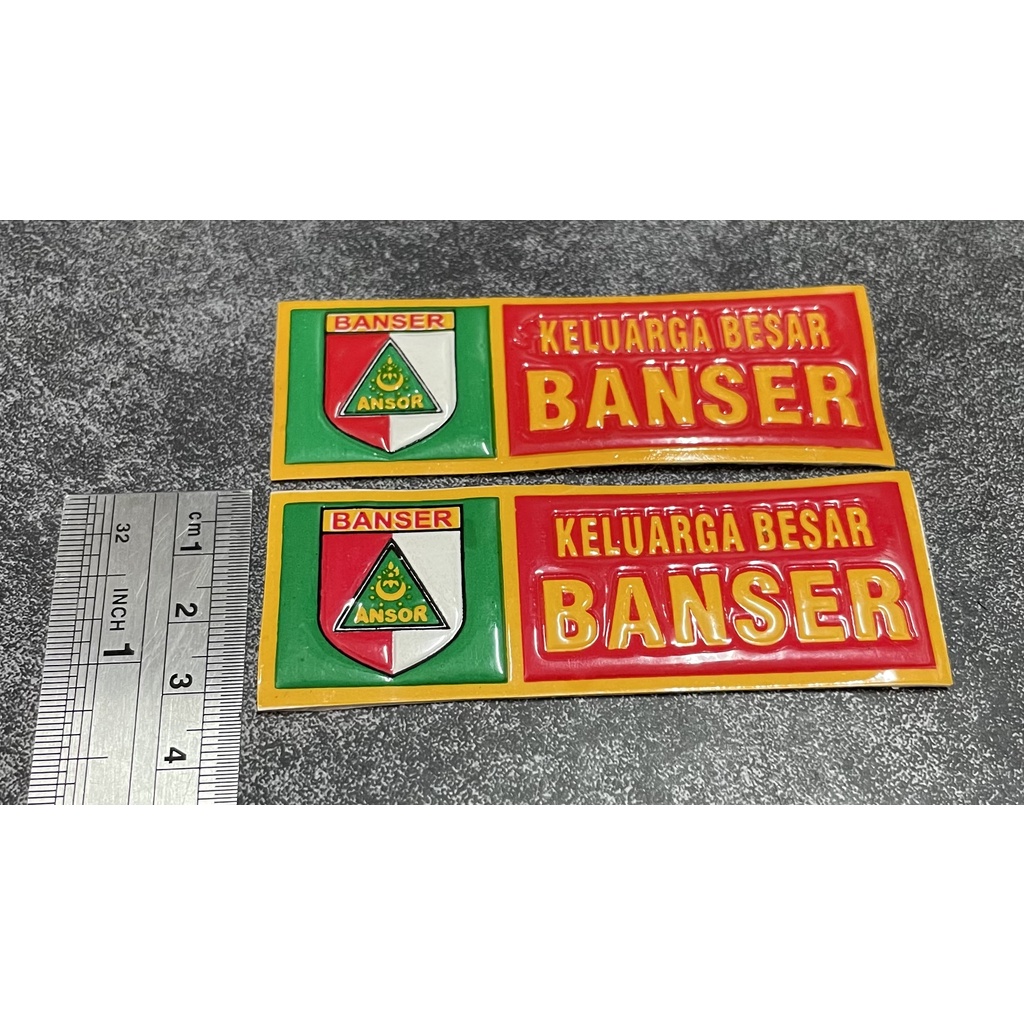 Sticker Plat Banser (Merah) - Stiker Plat Banser - Stiker Motor Banser