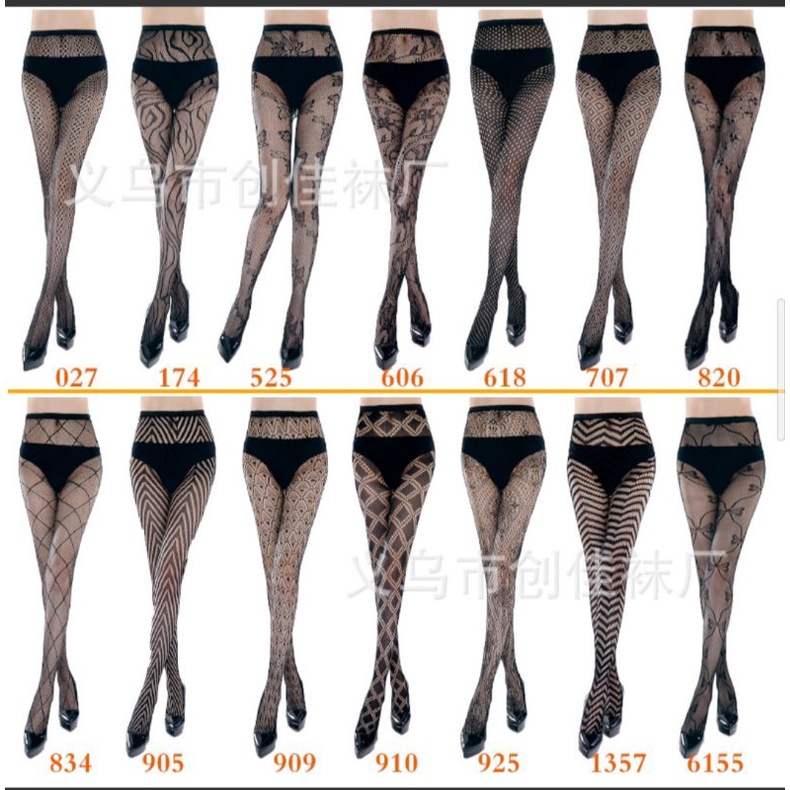 23 aneka macam motif Stocking Celana Jaring kecil kaos kaki transparant