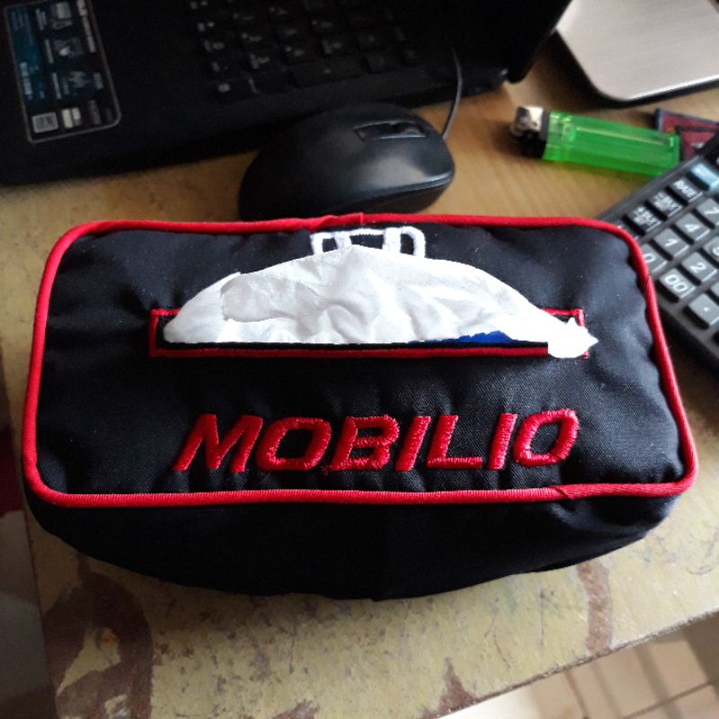 cover tisu mobilio aksesoris interior mobil Honda Mobilio RS cover tisue