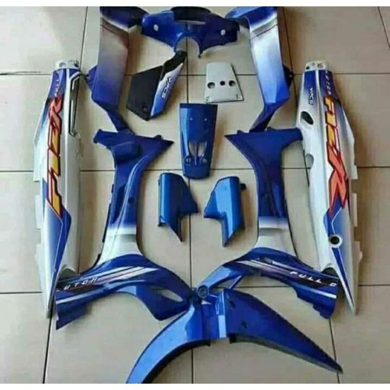 full set body Yamaha fizr fiz r F1Zr body halus warna biru-putih