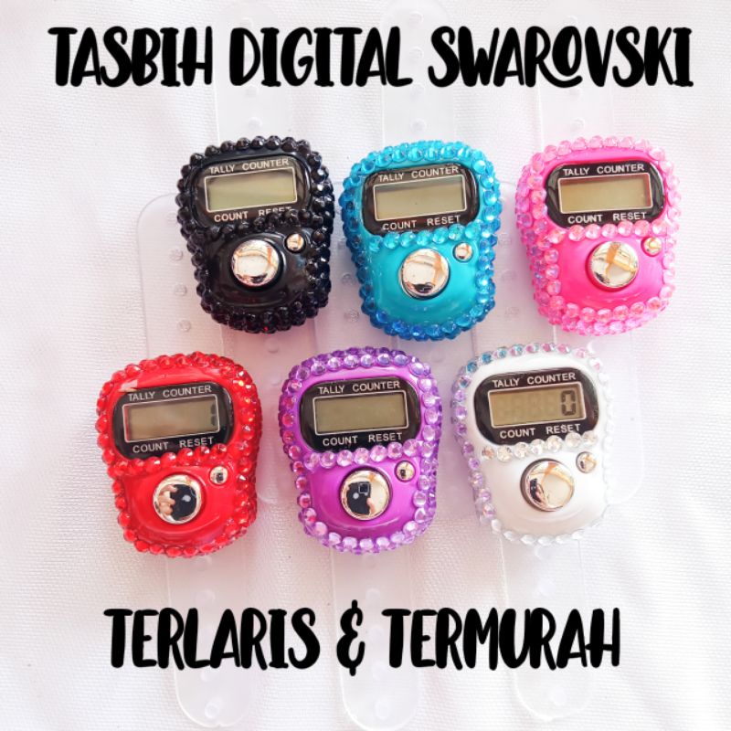 TASBIH DIGITAL SWAROVSKI PREMIUM TASBIH MUTIARA MATA KRISTAL Viral Kekinian