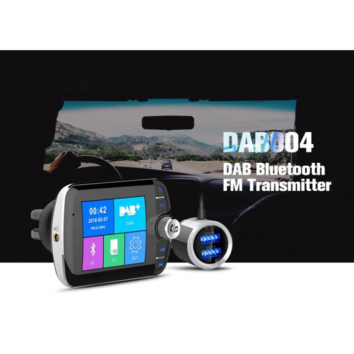 664 DAB004 - Digital Audio Broadcasting wth FM Transmitter and Car Charger