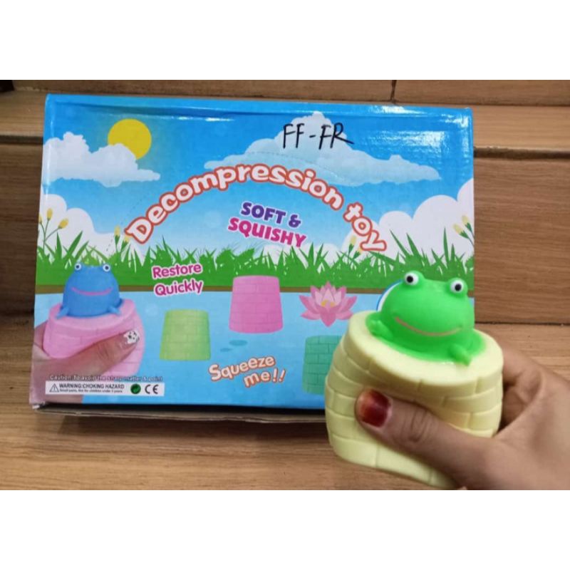 Mainan Pop Up Squishi tikus keju panda dinosaurus bebek kodok