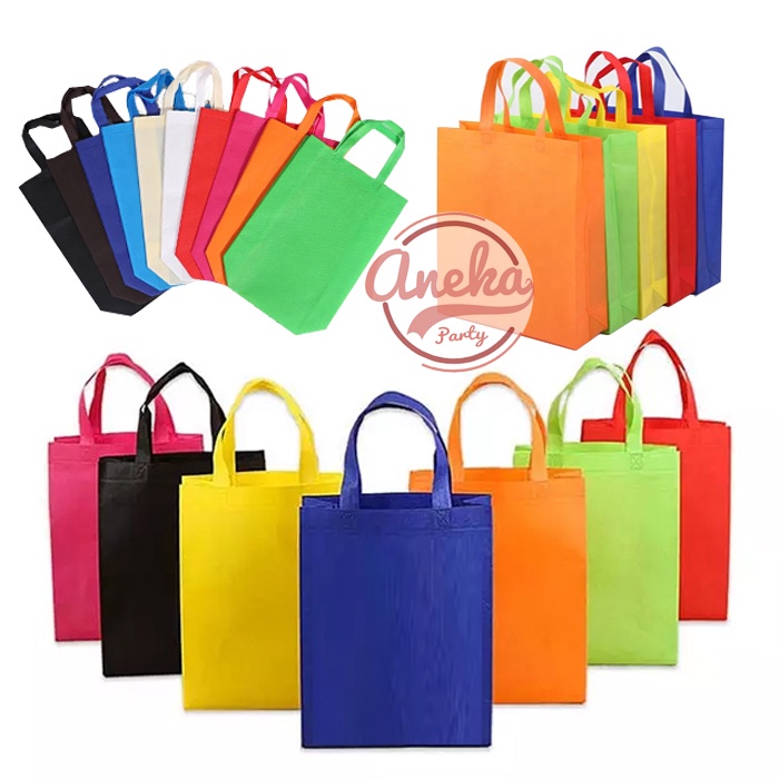 

Tas Spunbond box bag / godie bag spunbond polos / tas souvenir kain Box Bag warna warni / tas kain BB