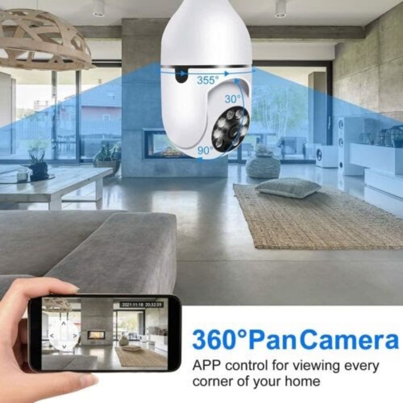 Kamera Cctv bolam wifi yoosee 8MP Ptz speed dome indoor cctv wifi mini bohlam