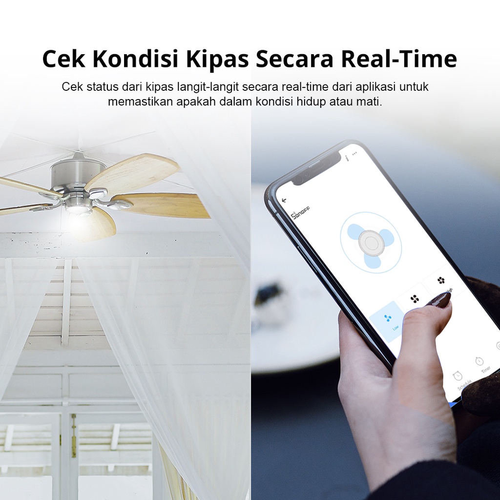 Sonoff Smart Switch WIFI Ceiling Fan Smart Home dan remote