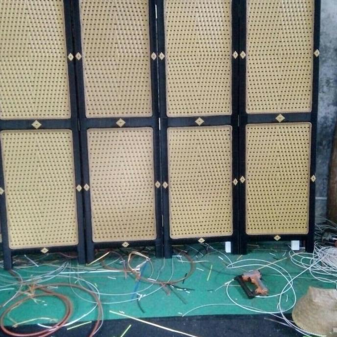 Jual Pembatas Ruangan Rotan Sintetis Sketsel 4 Pintu Shopee Indonesia 1753