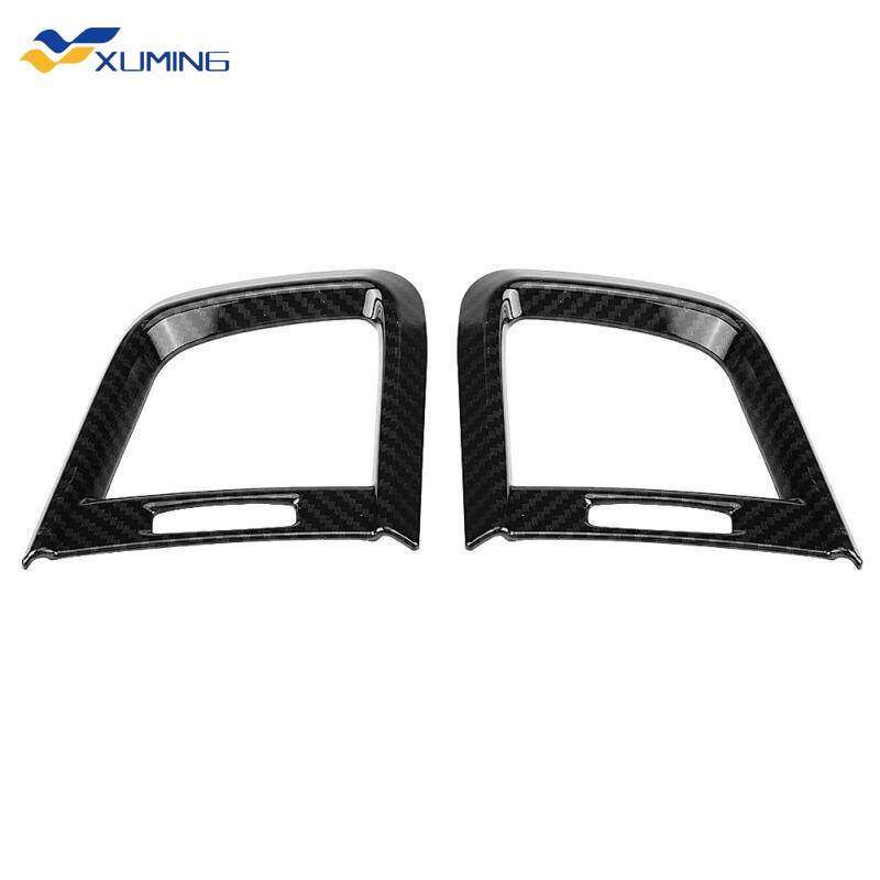 2pcs Cover Trim Ventilasi Ac Depan Samping Mobil Bahan ABS Carbon Fiber Untuk Honda CR-V CRV 2017 2018 2019 2020