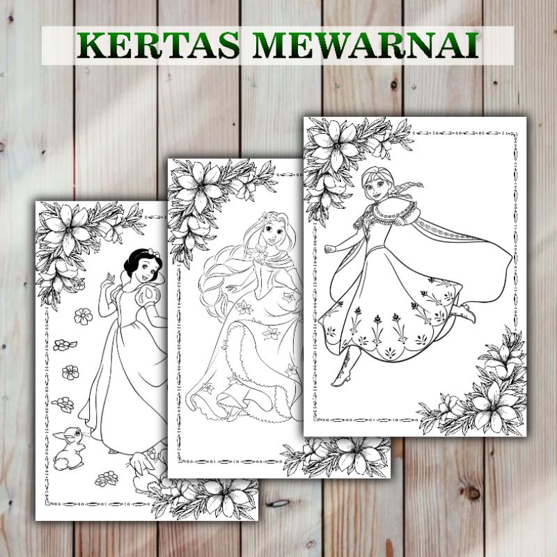 

kertas mewarnai princes disney buku gambar