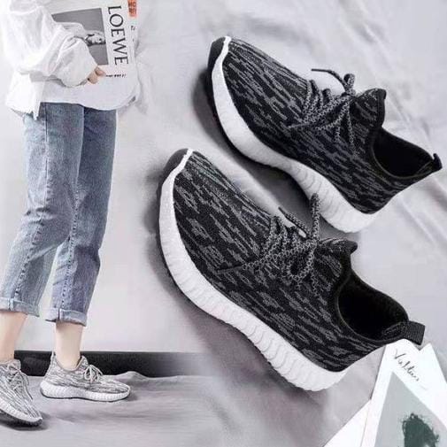 ☀ Sunly ☀ SP029 (Tanpa Kotak) Sepatu Sneakers Wanita Simple Sporty Model Korea Fashion Olahraga Santai Karet Casual Sport Import