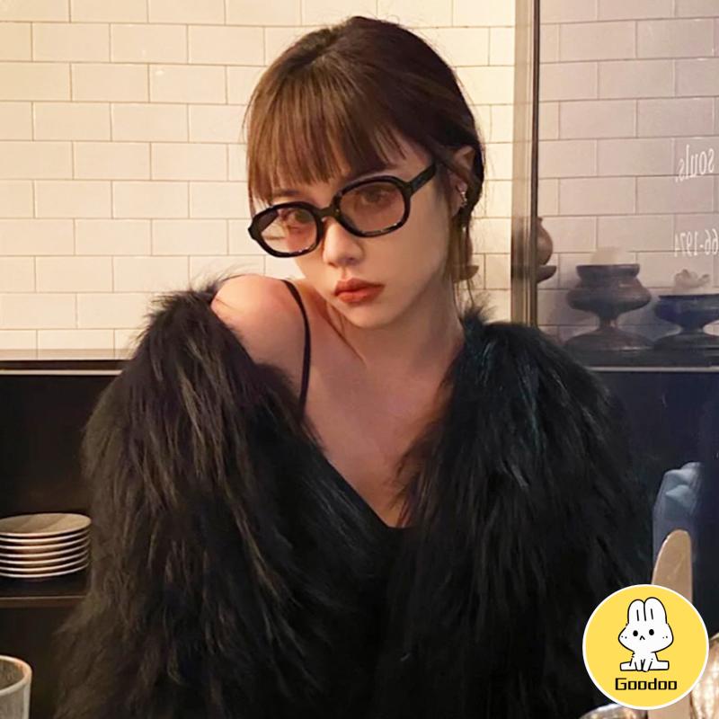 Kacamata Bingkai Oval Korea Dewasa Lensa Gaya Klasik Untuk Pria Dan Wanita -Doo
