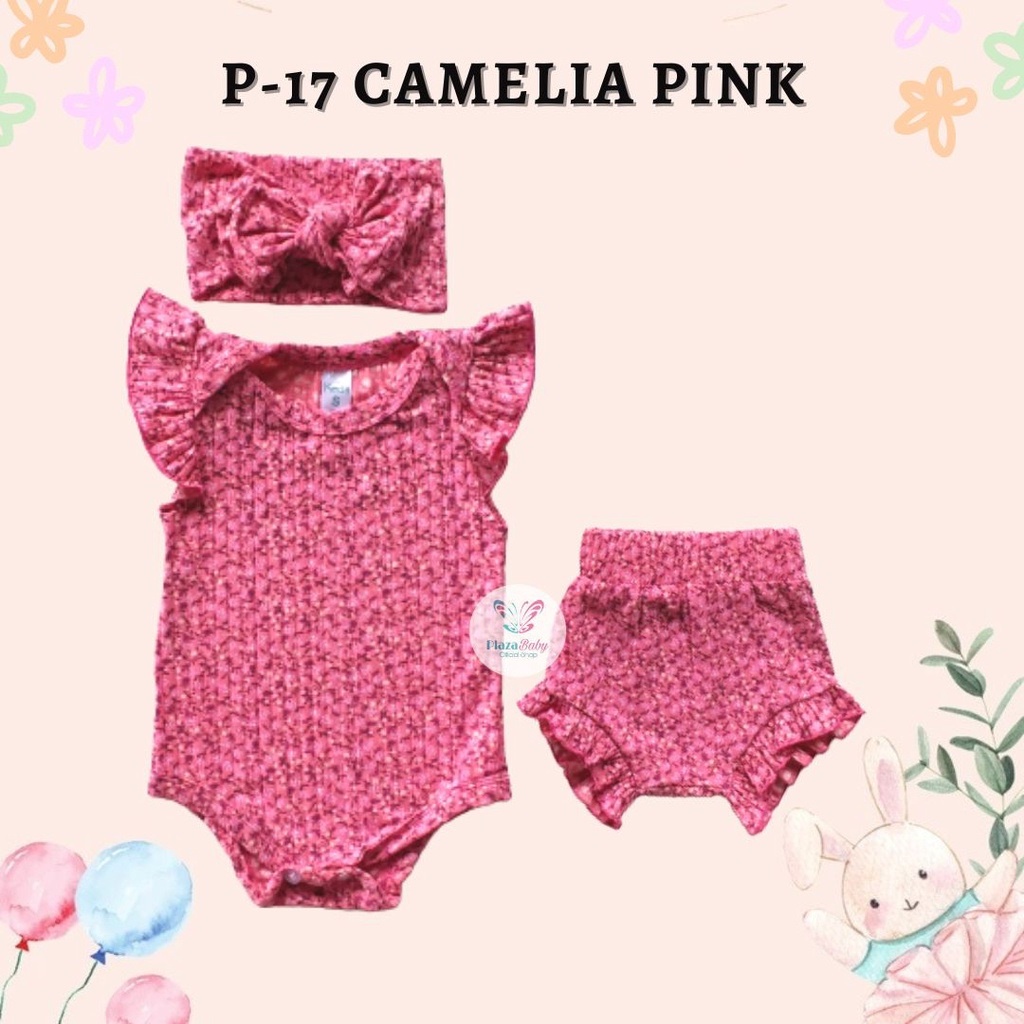 SALE 10.10 Plazababyku MX SALSA setelan bayi motif bunga yang lucu + free headband