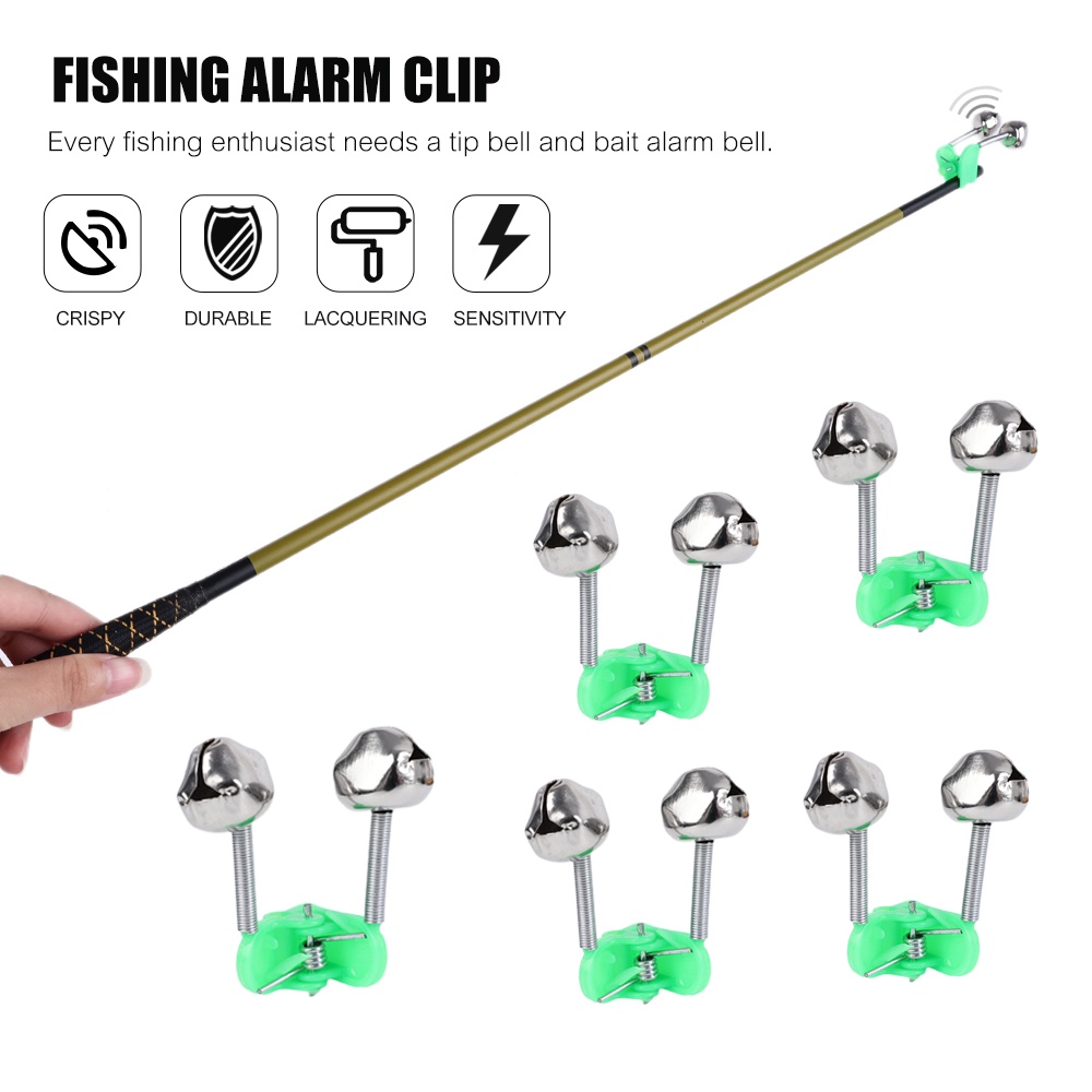 5pcs Klip Bel Alarm Gigitan Ikan Untuk Joran Pancing