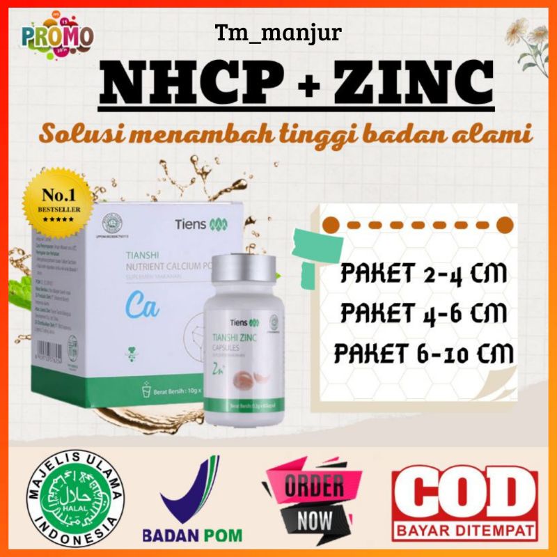 (READY) PENINGGI BADAN TIENS TERLARIS, TERBARU. 5 ZINC + NCP.