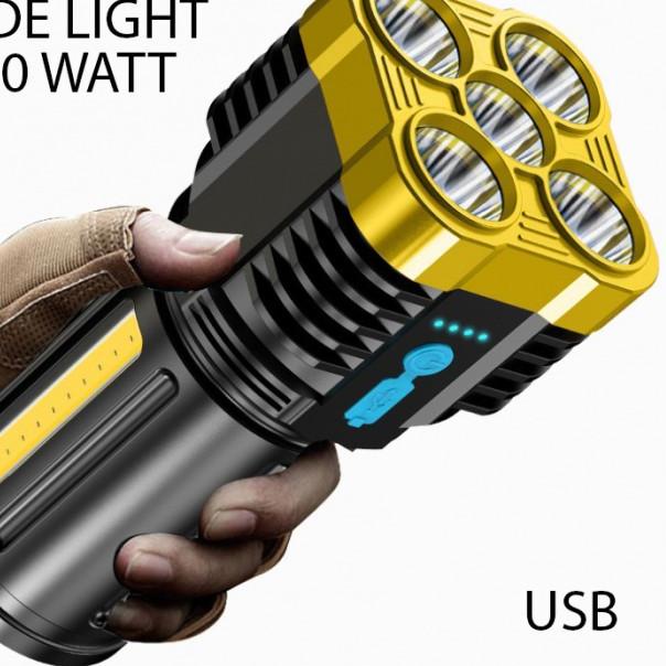 SENTER LED 5 MATA 60W + 20W / SENTER LED CHARGEABLE / SENTER CAS LED - SENTER 5 MATA