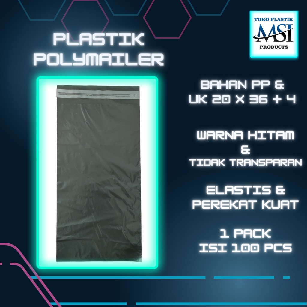 Plastik Polymailer Hitam Dan Silver | Plastik Online Shop | Polymailer 03 x 25 x 36 +4 &amp; 03 x 20 x 36 +4  | Polymailer Hitam dan SIlver | Plastik Packing PE