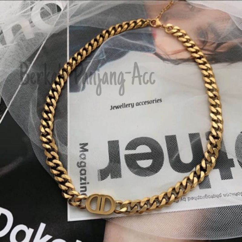 KALUNG TITANIUM D GOLD perhiasan super berkelas fashion korea anti karat dan anti luntur