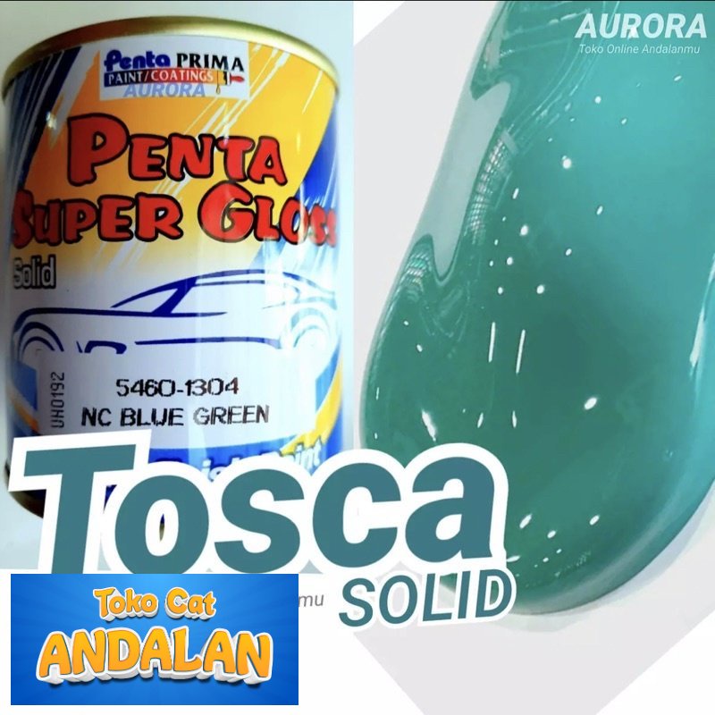 

Cat Penta Super Gloss NC Blue Green 200ml Tosca Solid Gloss / Toska Mengkilap Hijau Biru Motor Mobil Sepeda Duco Duko Diko Semprot