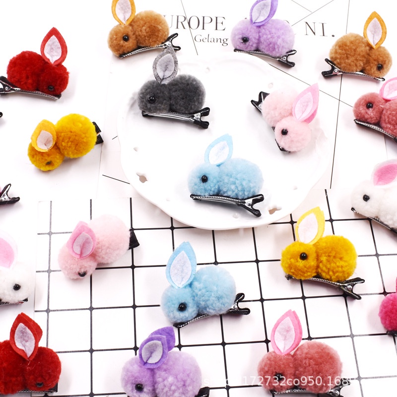 JEPITAN/PIN HAIR RAMBUT POMPOM KELINCI IMPORT