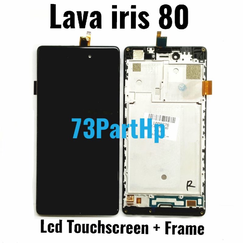 OEM LCD Touchscreen Fullset Plus Frame Lava Iris 80