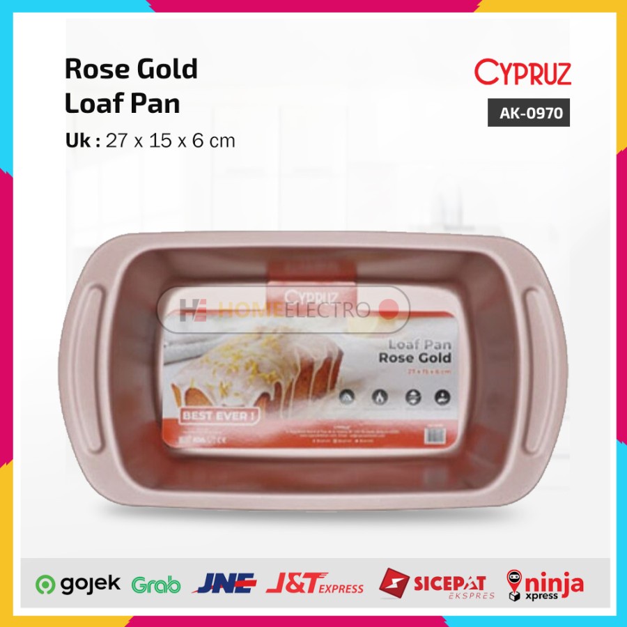 Cypruz AK-0970 Loyang Rose Gold Loaf Pan