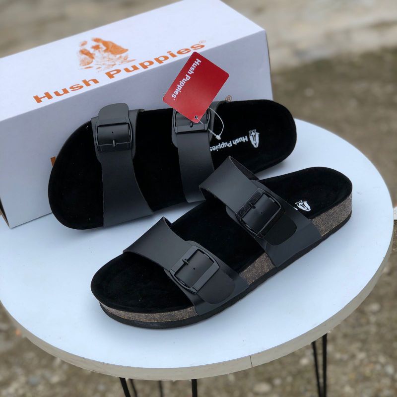 Sandal Slide Hush puppies Kulit