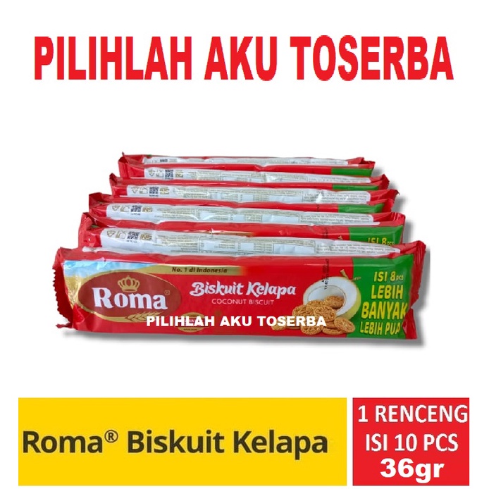 Biskuit Roma Kelapa Renceng - ( HARGA 1 DUS )