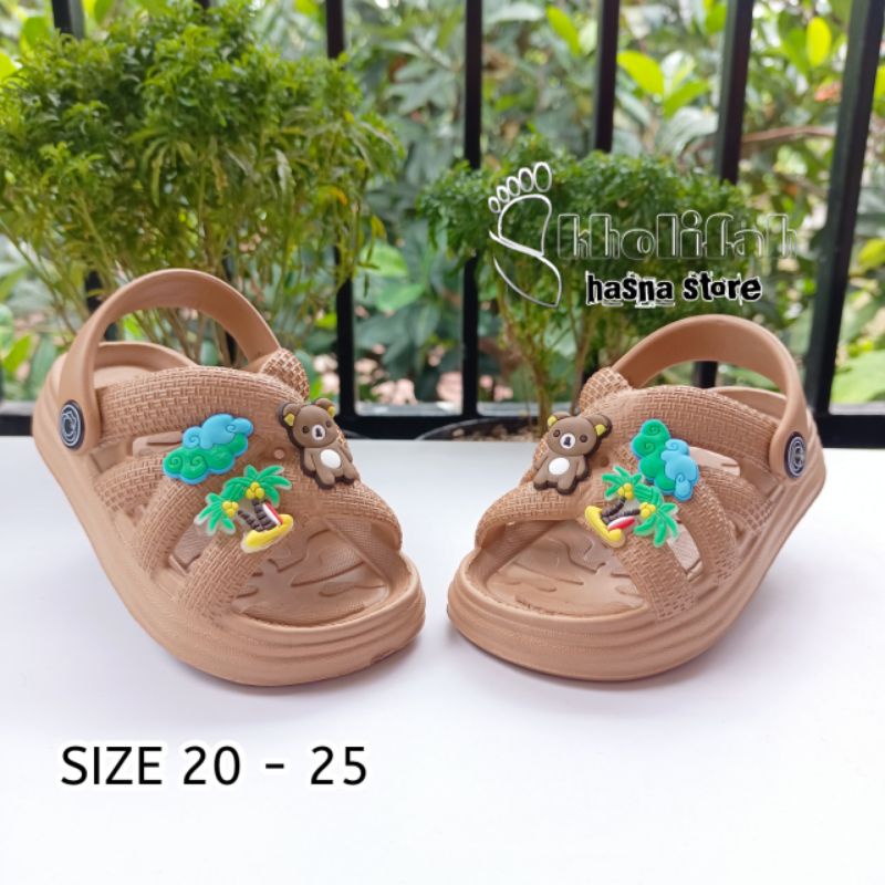 Terbaru Sandal Slop anak silang karakter Series Irsoe