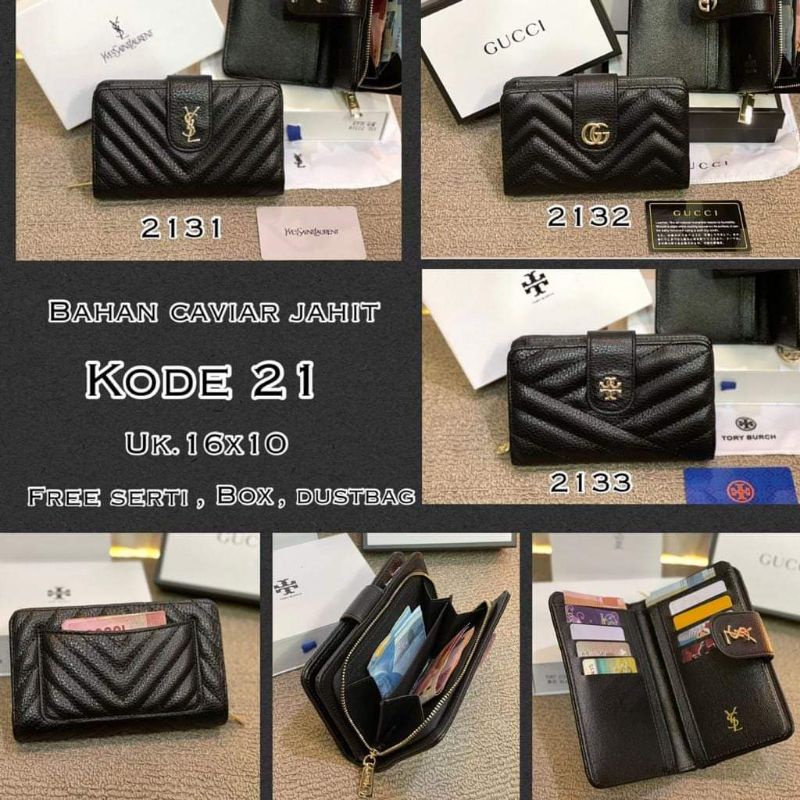 NEW ITEM aneka dompet lidah kode 21 free box / dompet uang dan kartu import