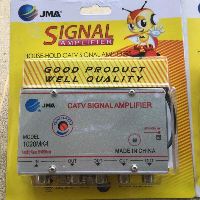BOOSTER ANTENA TV SPLITTER SIGNAL AMPLIFIER 4 WAY 20 DB JMA-1020MK4