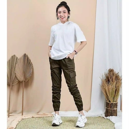 Stacie Pocket Pants Wanita Celana Cargo Pants Original Wanita Hypebeas Kekinian