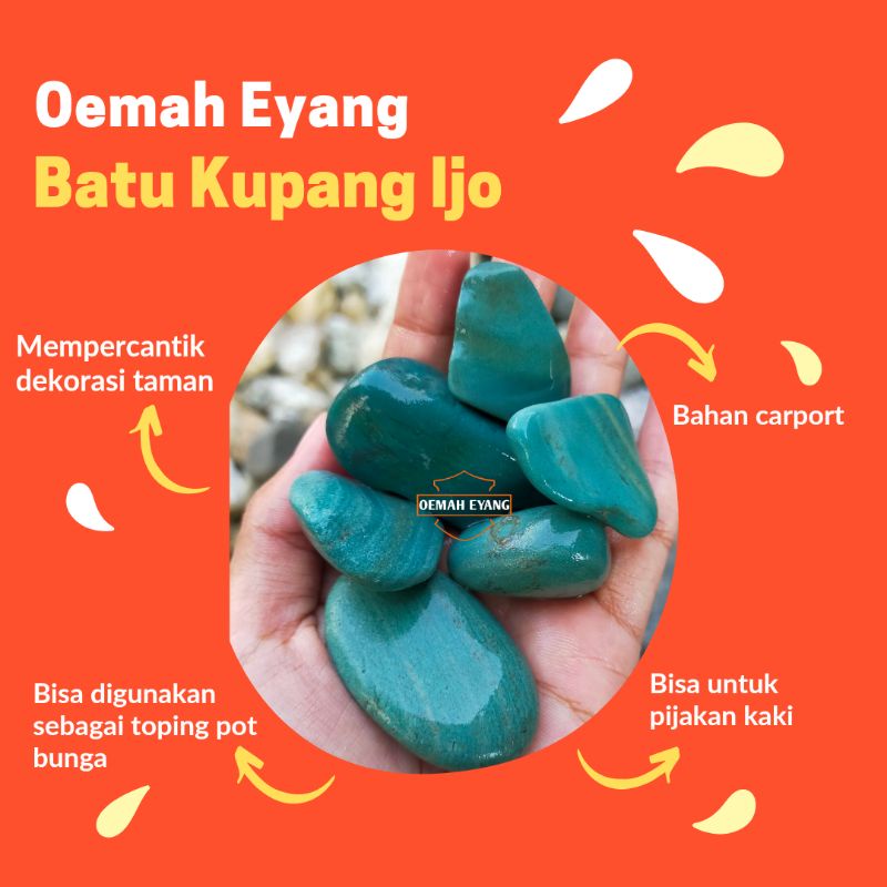 Jual Batu Hias Koral Kupang Hijau Tosca Cocok Untuk Dekorasi Taman Carport Toping Pot Bunga Dll