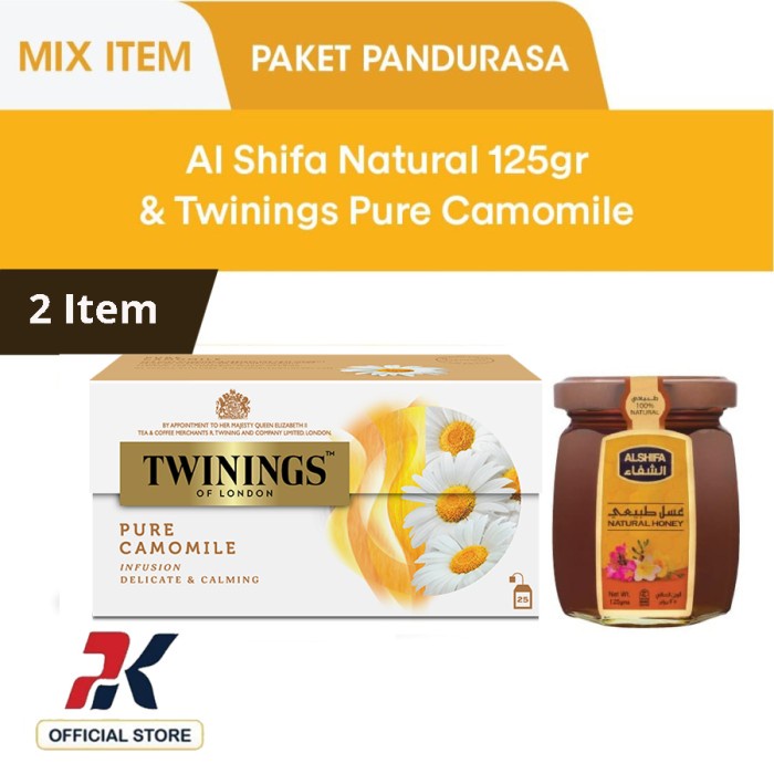 

[FREE AL SHIFA NATURAL HONEY 125GR] TWININGS TEH CELUP PURE CHAMOMILE