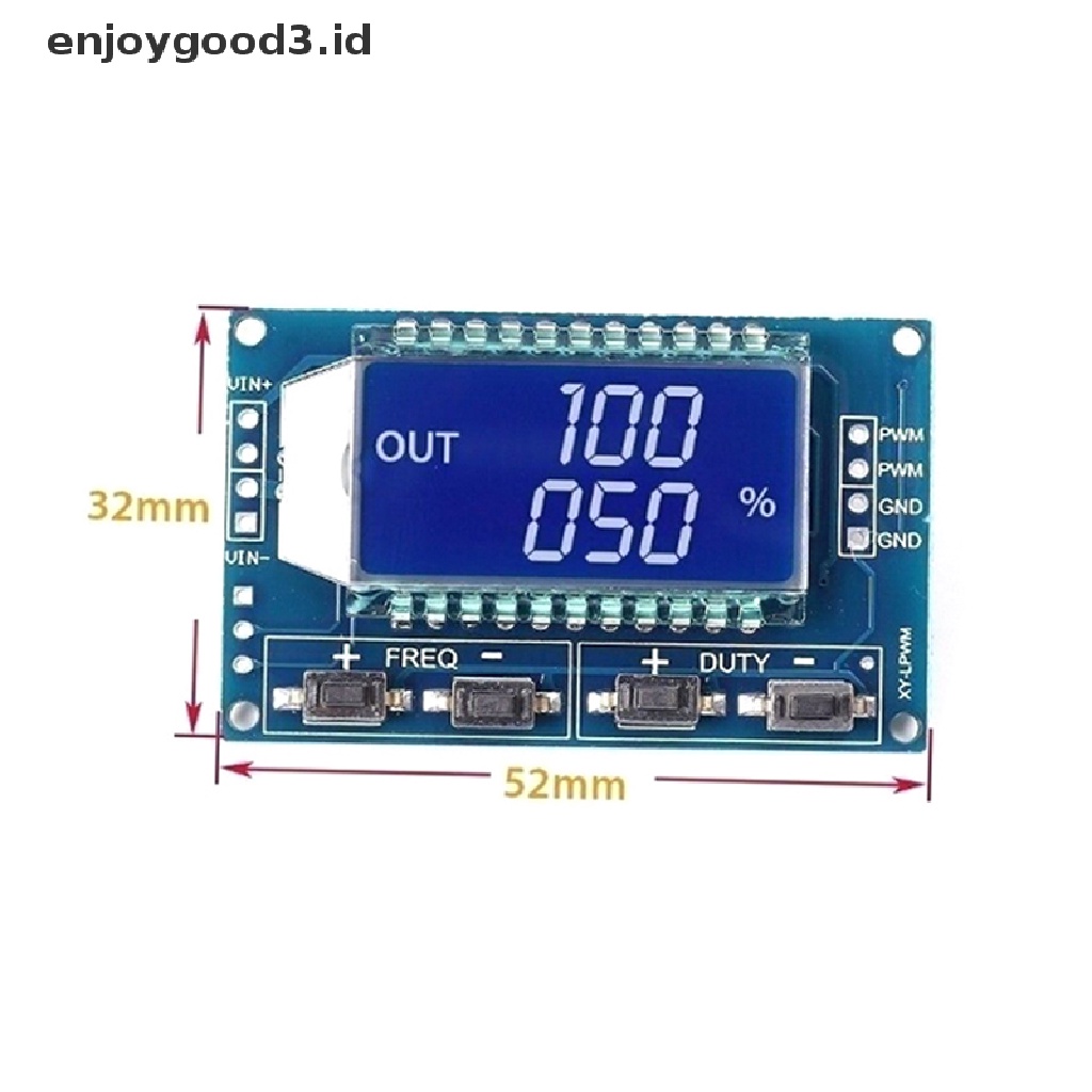 Modul generator Sinyal Frekuensi pulse PWM lcd 3.3V-30V Dapat Disesuaikan