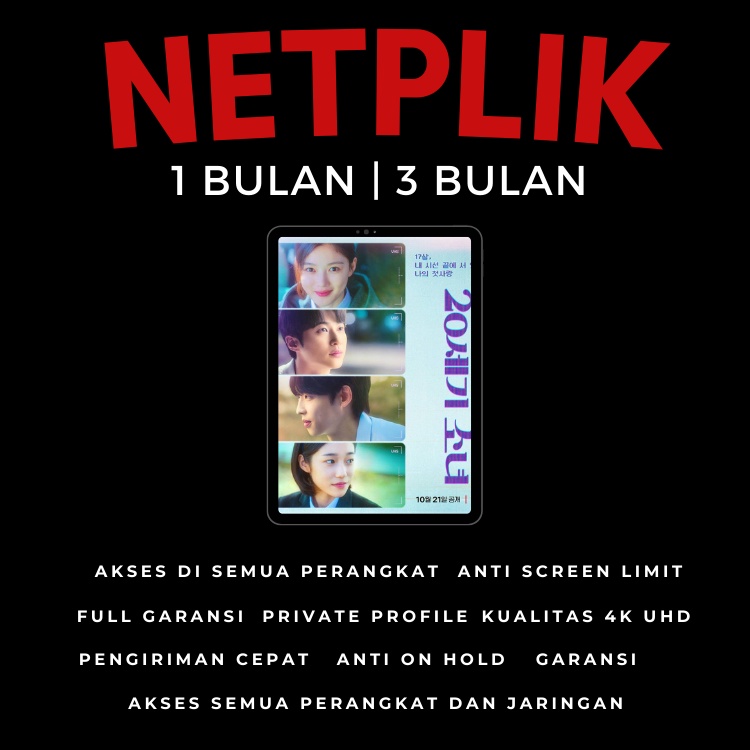NETPLIK 3 BULAN NO VPN MURAH ANTI SCREEN LIMIT ALL DEVICE IOS/ANDROID/TV/PC