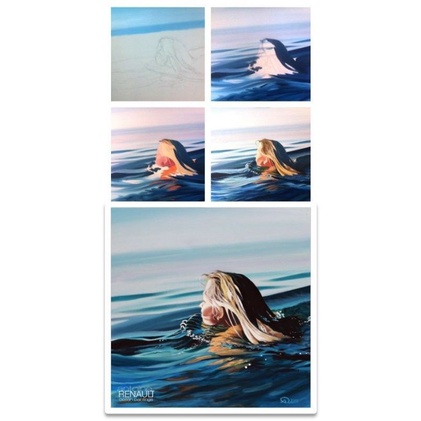 Lukisan Cat Minyak Custom 30X20 cm Kain Kanvas