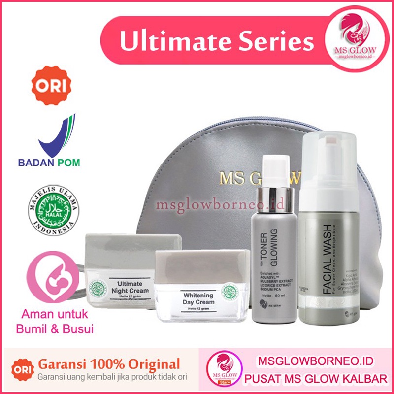 MS GLOW PAKET WAJAH BASIC ULTIMATE FREE POUCH/ MS GLOW PONTIANAK ORIGINAL/ MS GLOW PONTIANAK KALBAR