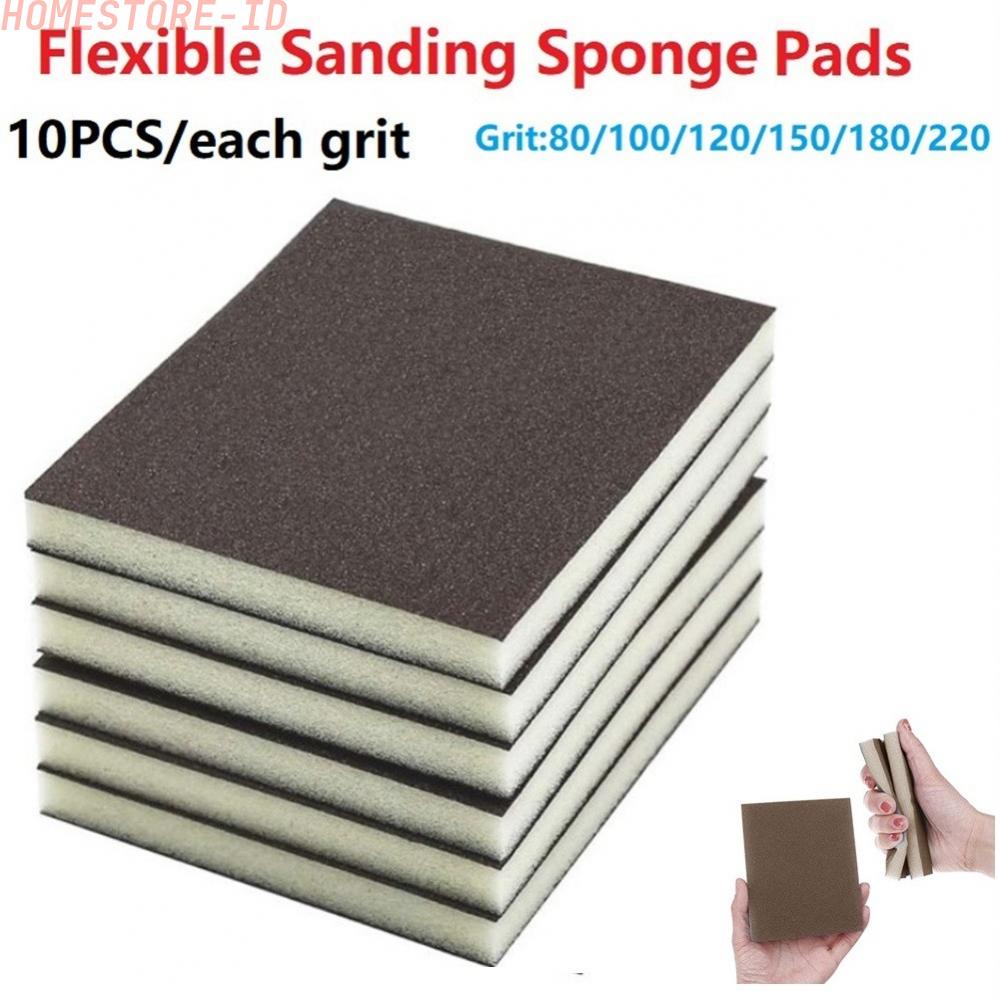 10pcs Pad Spons Amplas Poles Flexible Untuk Alat Pertukangan