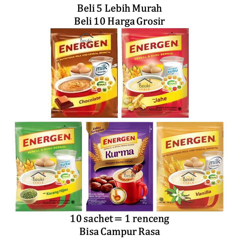 Jual Energen Vanila Sereal Minum Makanan Bergizi Berbagai Varian Pilih