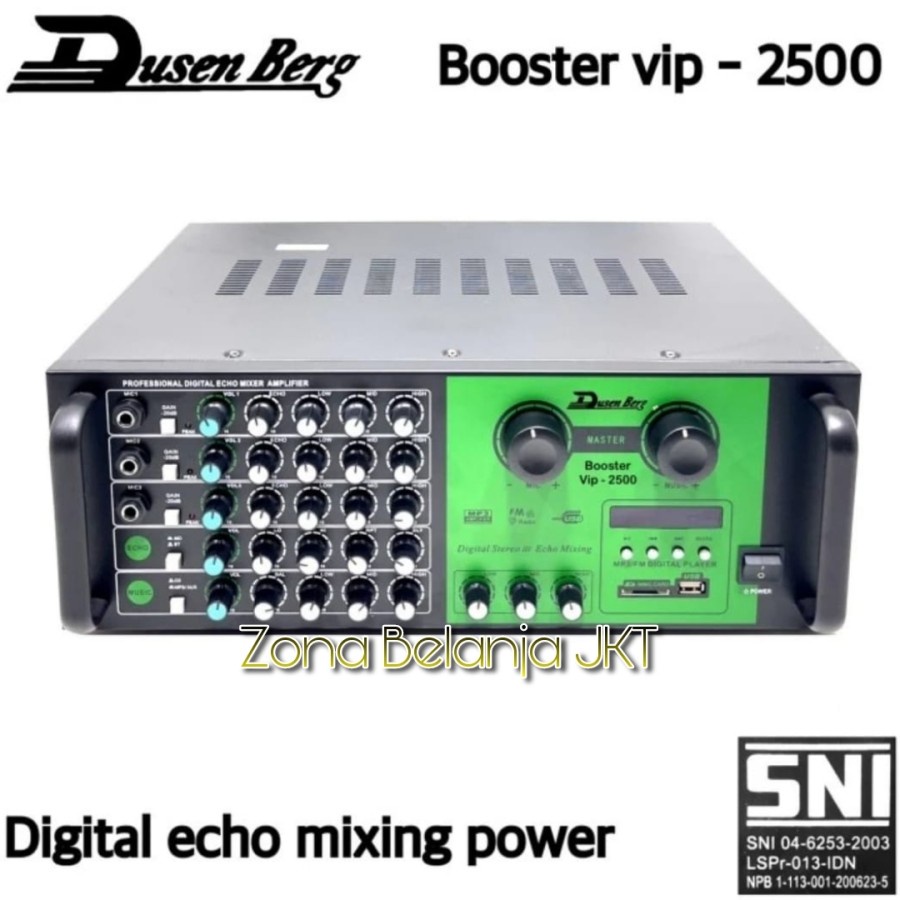 AMPLIFIER KARAOKE DUSENBERG BOOSTER VIP 2500 USB BLUETOOTH ORIGINAL