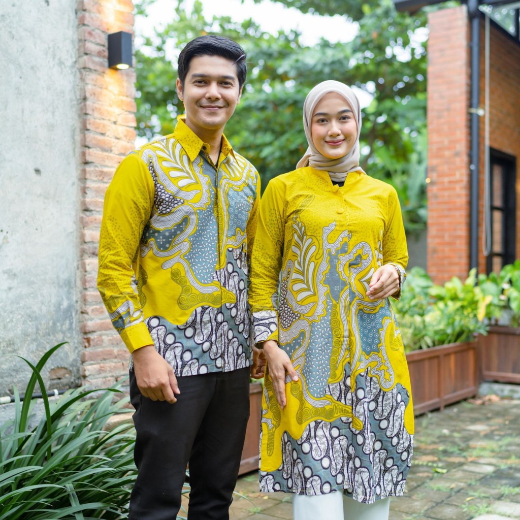 Batik Couple Modern Tunik Batik Wanita Atasan Batik Kerja