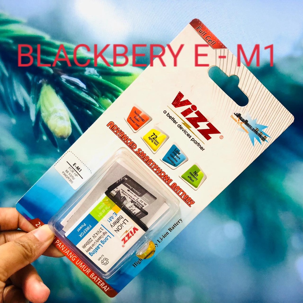 MINIGO PROMO!! BATERAI VIZZ BLACKBERRY CM2-8220/ BLACKBERRY CS2-8520/ BLACKBERRY DX1-8900/ BLACKBERRY FS1-9800/ BLACKBERRY FM1-9100/ BLACKBERRY EM1-9370/ BLACKBERRY JS1-9220