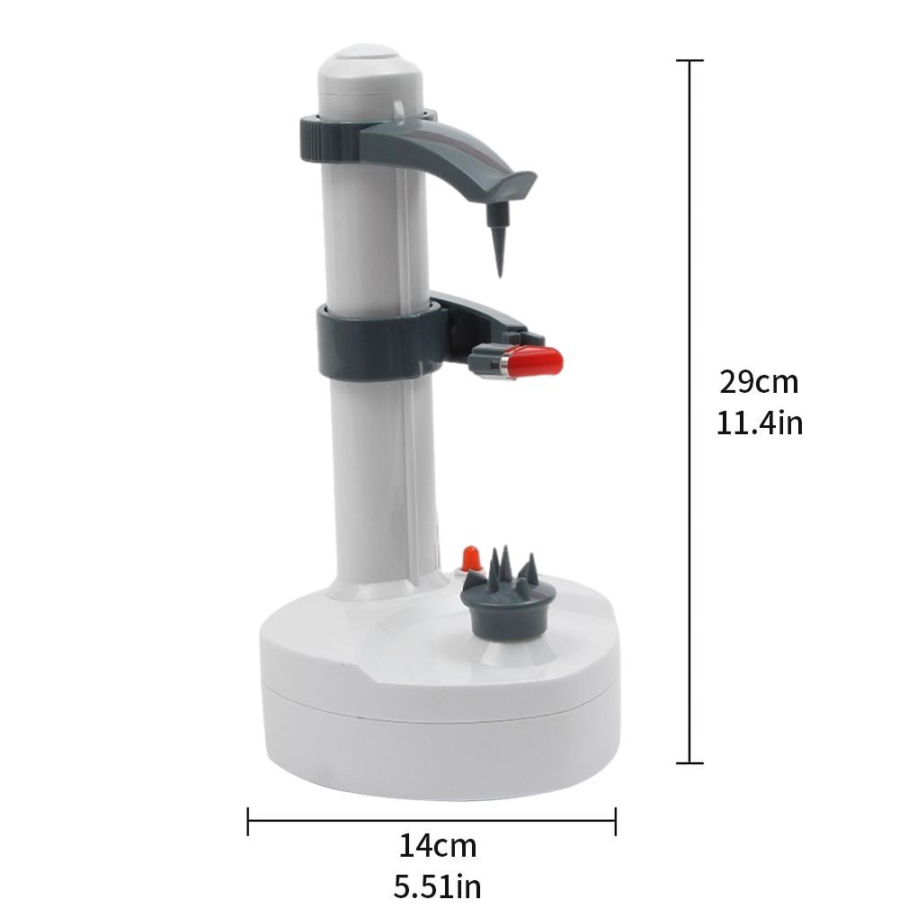 Eu Plug Pengupas Kentang Spiral Non-slip Buah Lemon Peeling Machine Alat Rumah Tangga Dioperasikan Baterai Zester Slicer Dengan Charger