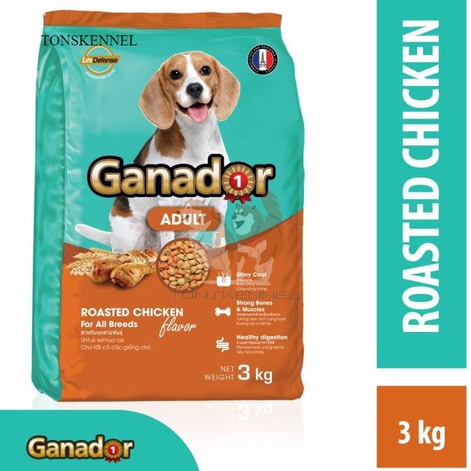 Ganador Adult Roasted Chicken Makanan Anjing Kering 3 kg