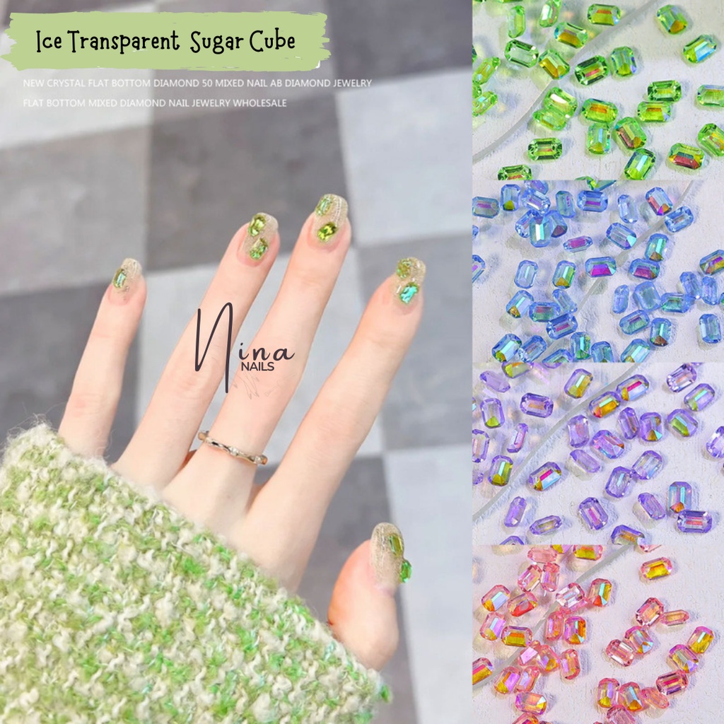 Nail art aksesoris ice cube transparen nail accessories wheel manik untuk hiasan kuku/nail art wheel/ aksesoris nail art