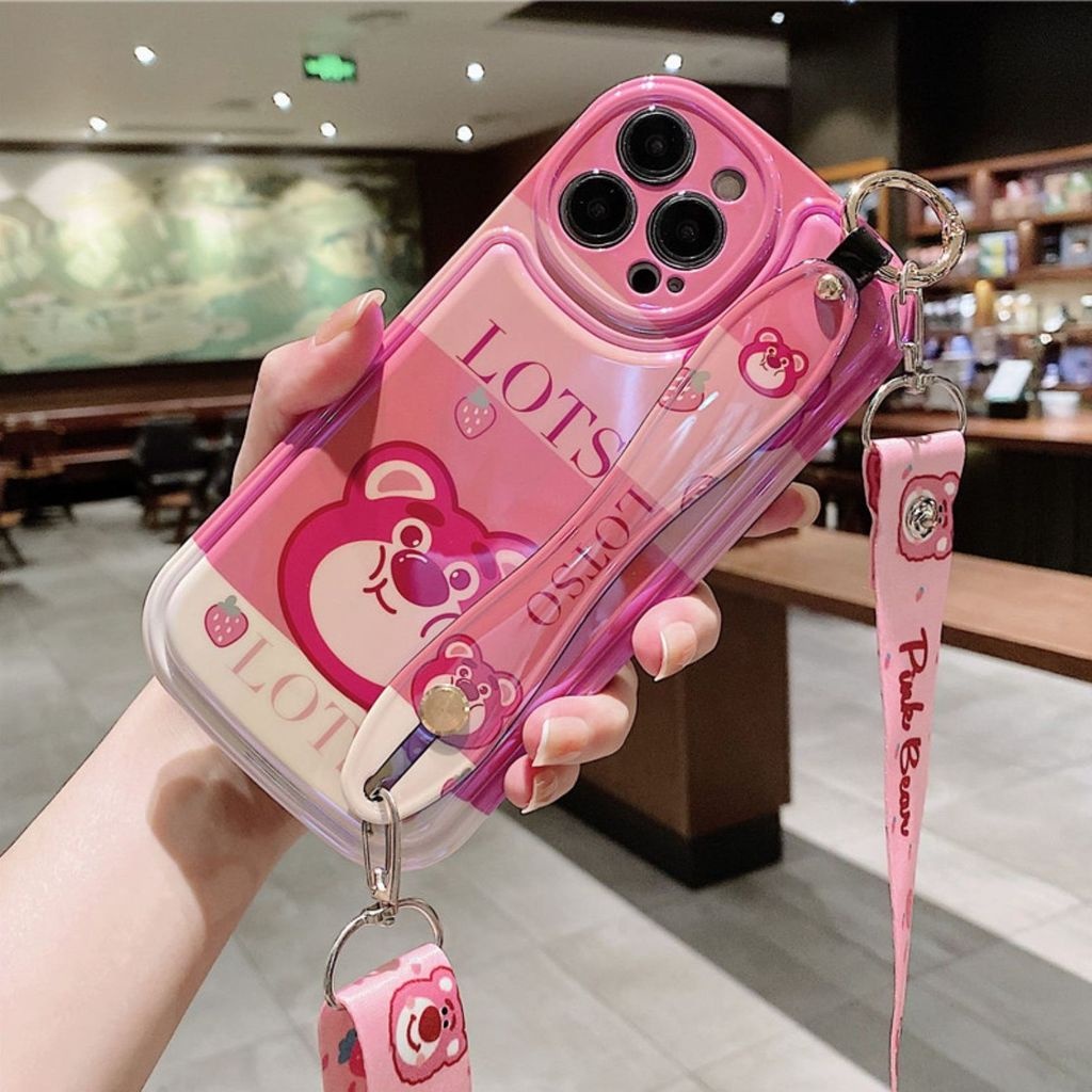 Case Desain Kartun Strawberry Beruang Untuk IPhone 12 13 14 11 Pro Max X Xs Max Xr Ffdrft